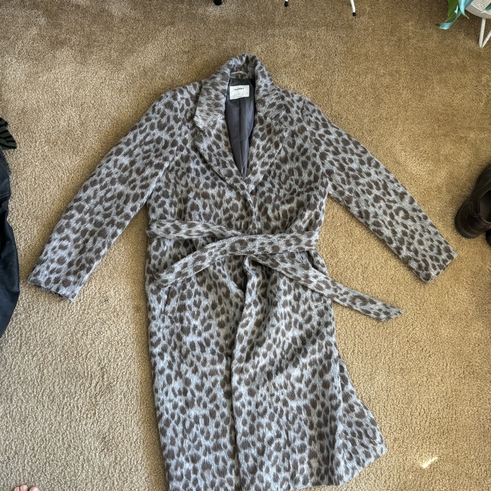 Only worn twice, Old Navy grey trench coat